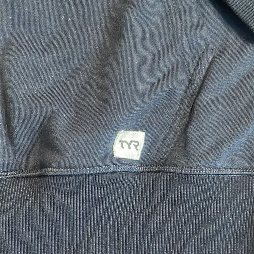 TYR Navy Blue Zip-Up Hoodie - Picture 3 of 8